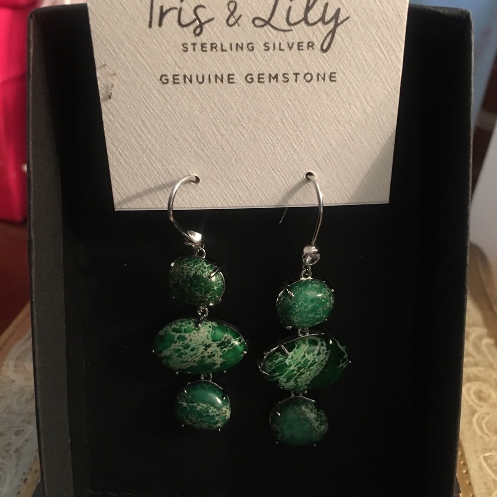 Sterling Silver gemstone earrings by Iris & Lily